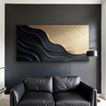 Black And Gold Minimalist Abstract VII