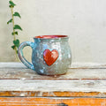 Calliope Heart Mug - Seafoam Speckles
