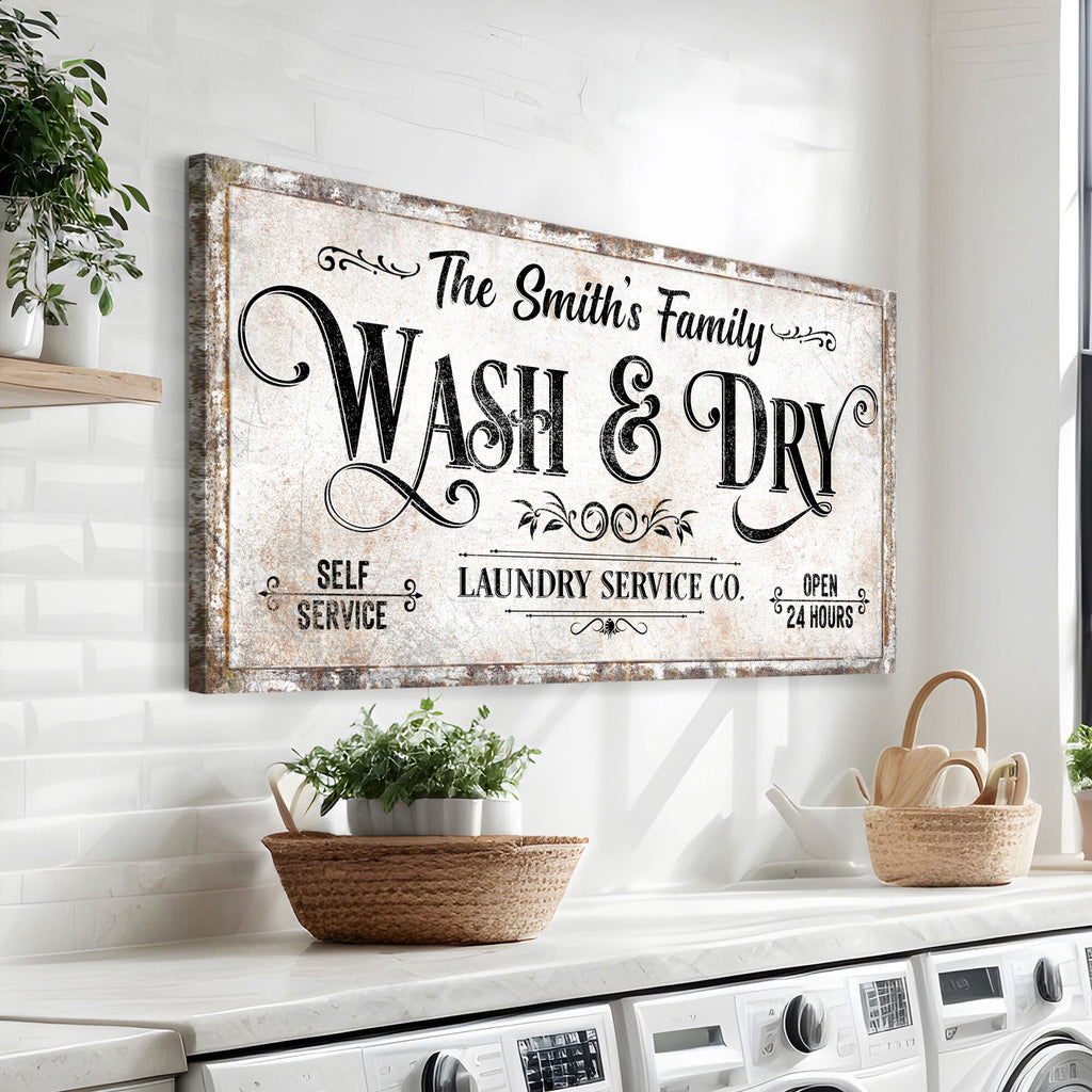 Personalized Laundry Service Sign II