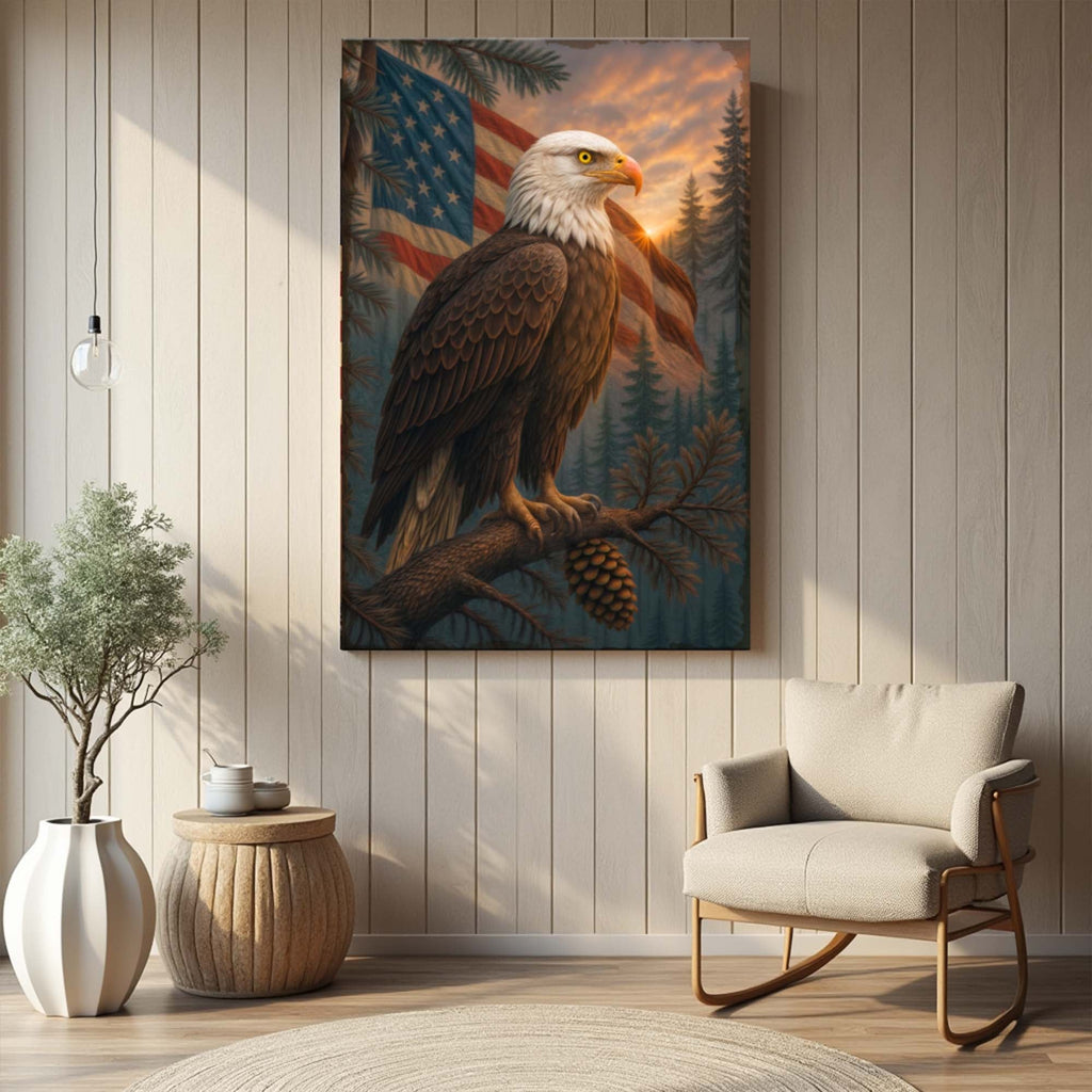 Sentinel of the Pines Eagle Wall Art