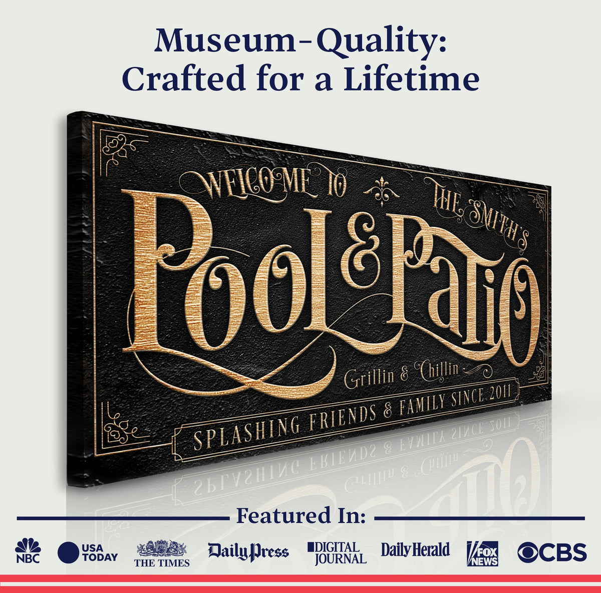 Personalized Pool & Patio Sign II