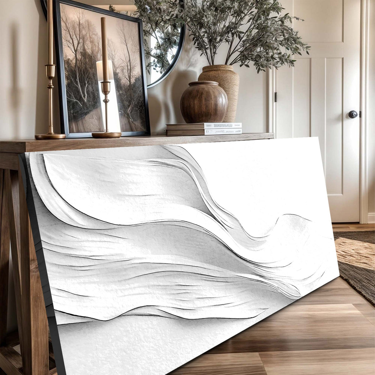 White Minimalist Wall Art