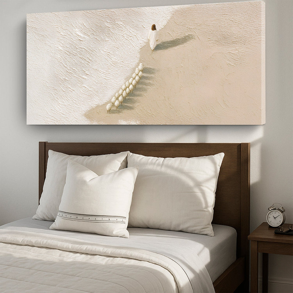 Jesus The Flock of Sheep Faith Wall Art