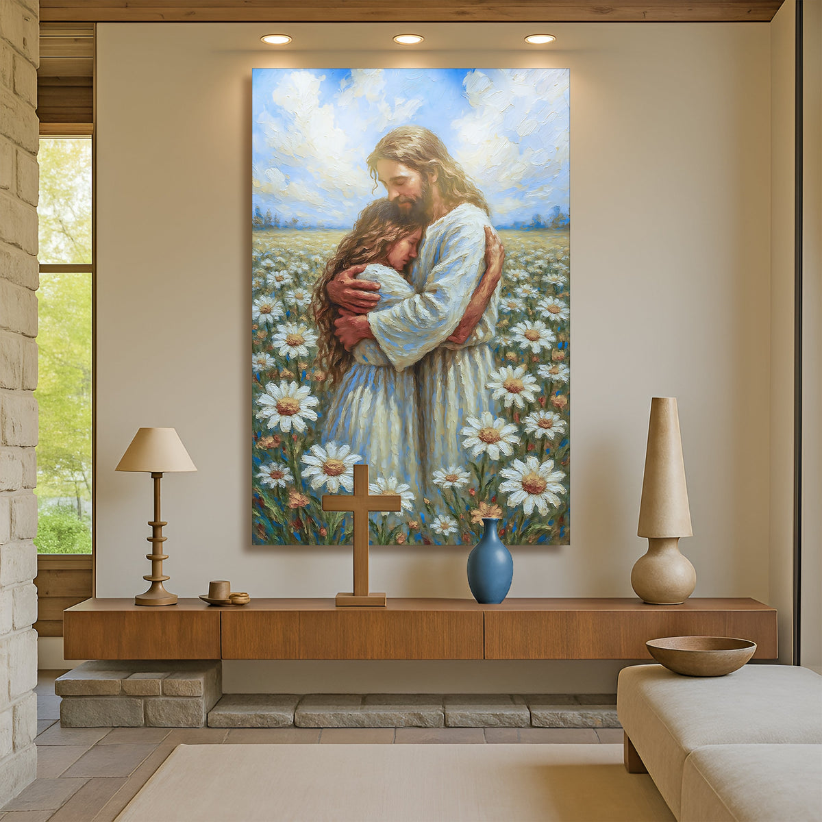 Jesus With Children Faith Wall Art