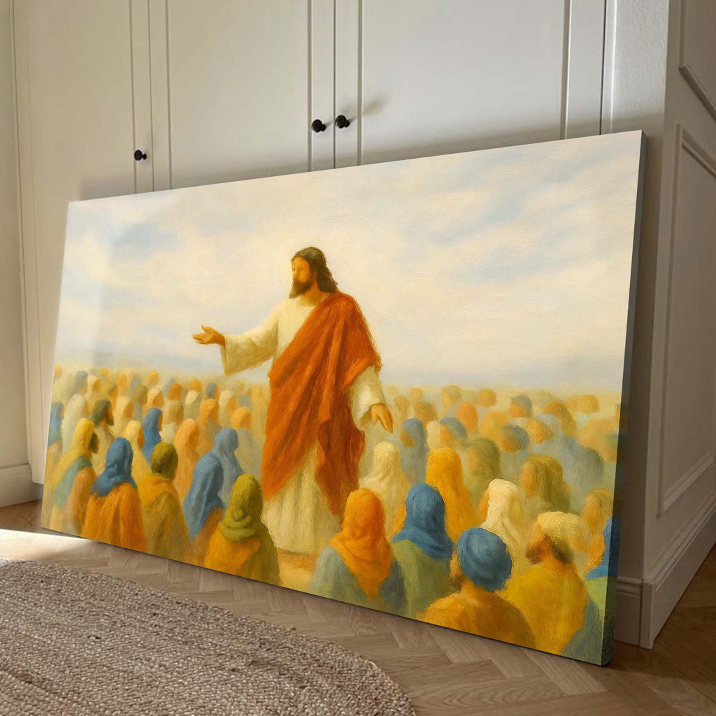 Jesus Speaking To Crowd Faith Wall Art II
