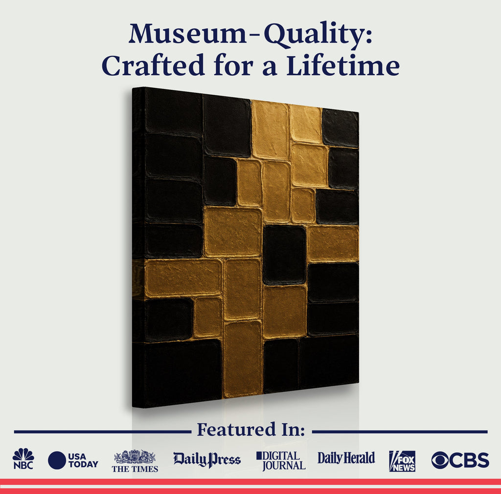 Contemporary Black and Gold Wall Art II