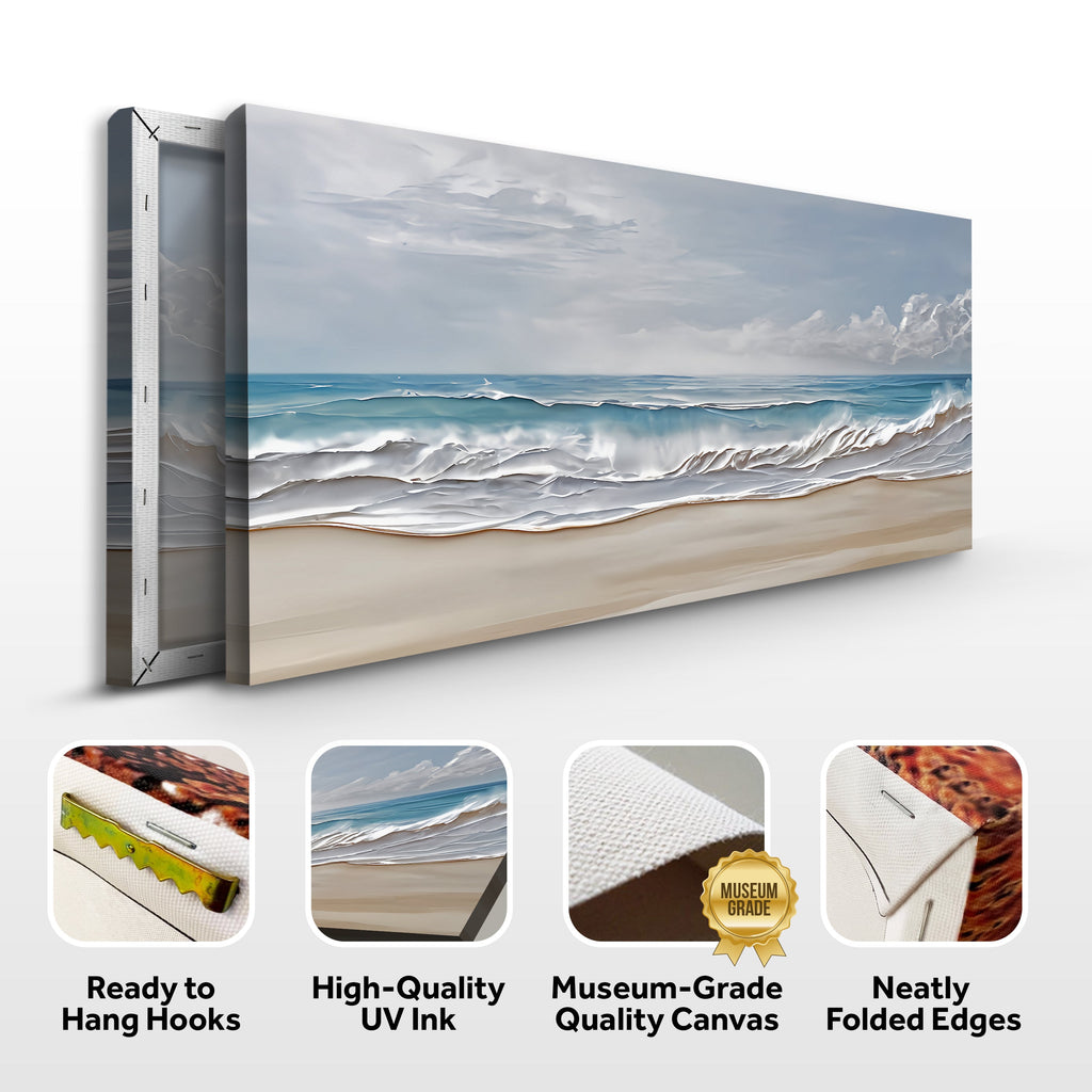 Serene Ocean Wave Coastal Wall Art VII