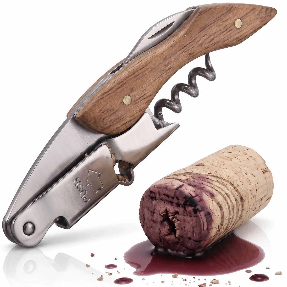 Wine Opener, Professional Waiters Corkscrew,  Bottle Opener and Foil Cutter Gift for Wine Lovers