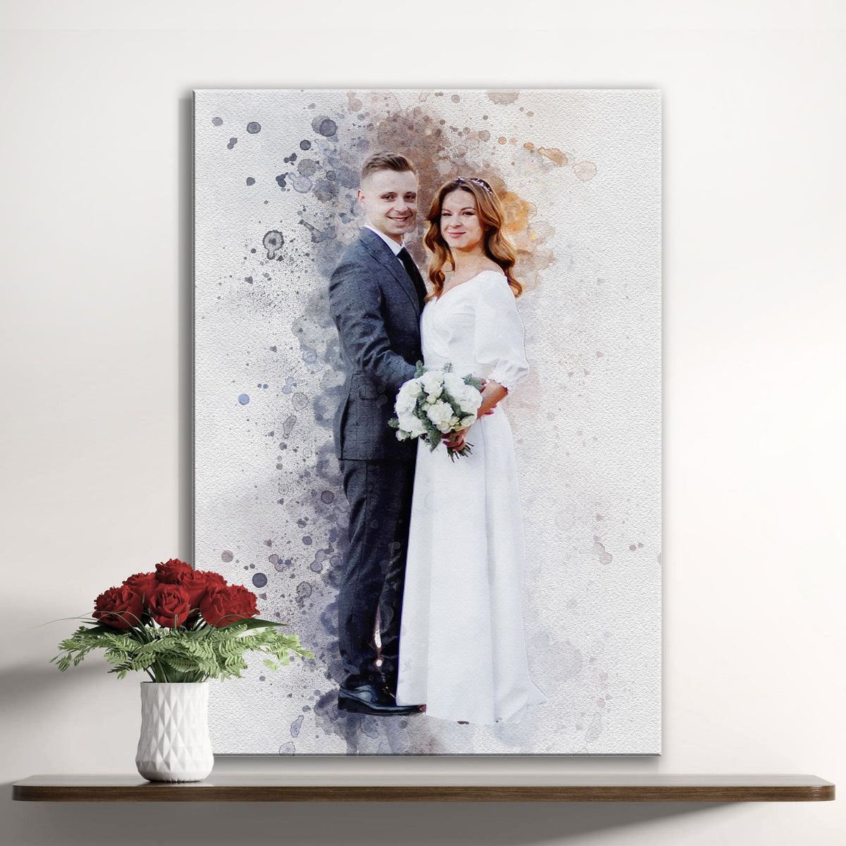 Custom Anniversary Watercolor Portrait