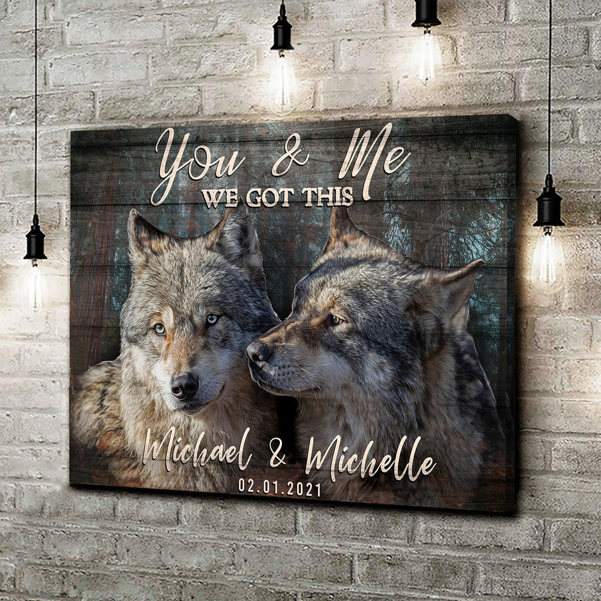 We Got This Couple Wolves Sign
