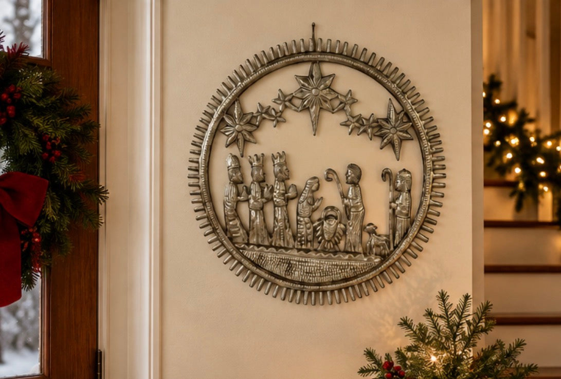Radiant Large Hanging Nativity