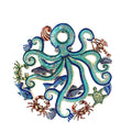 Oil Drum Top Octopus- Turquoise Blue