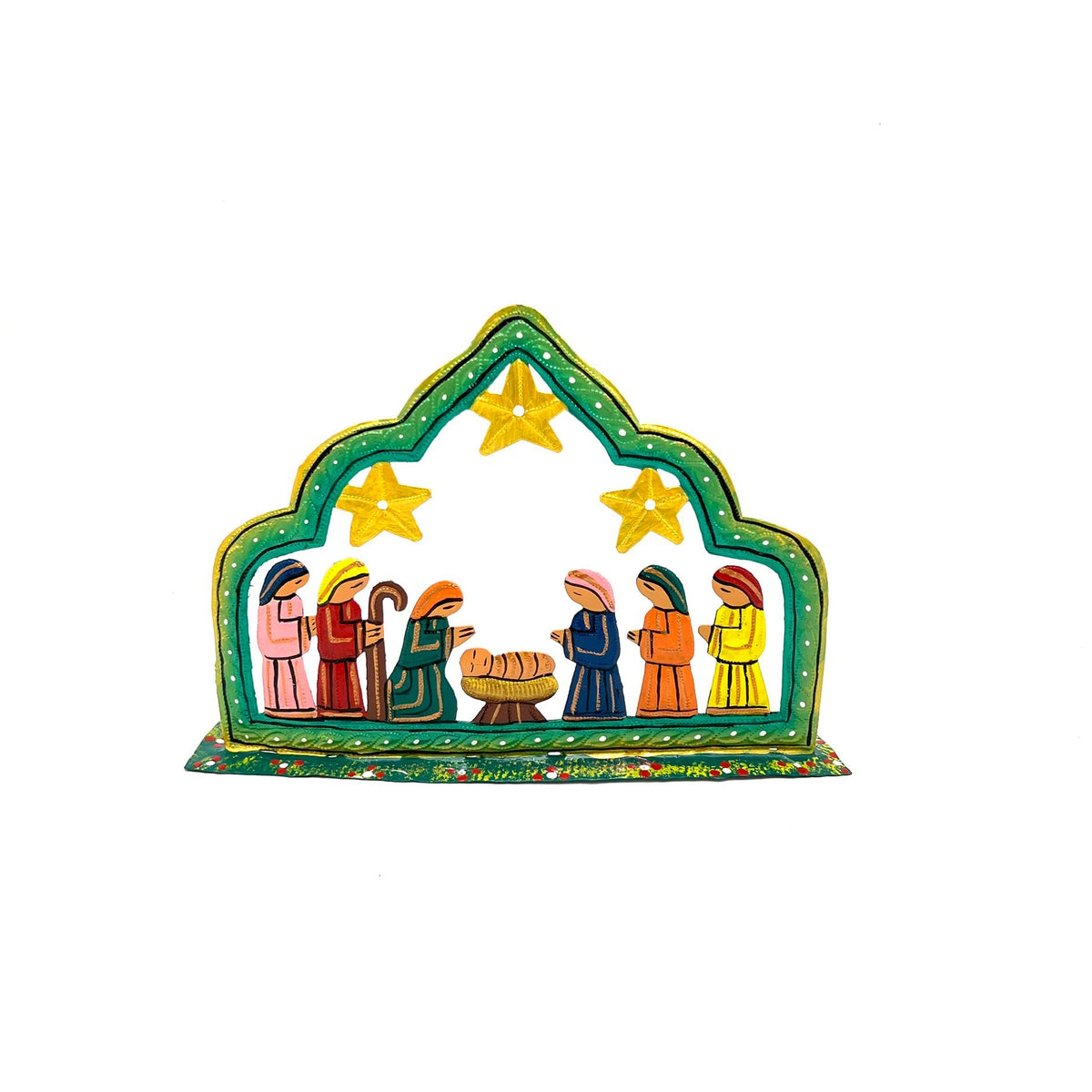Small Green Standing Nativity