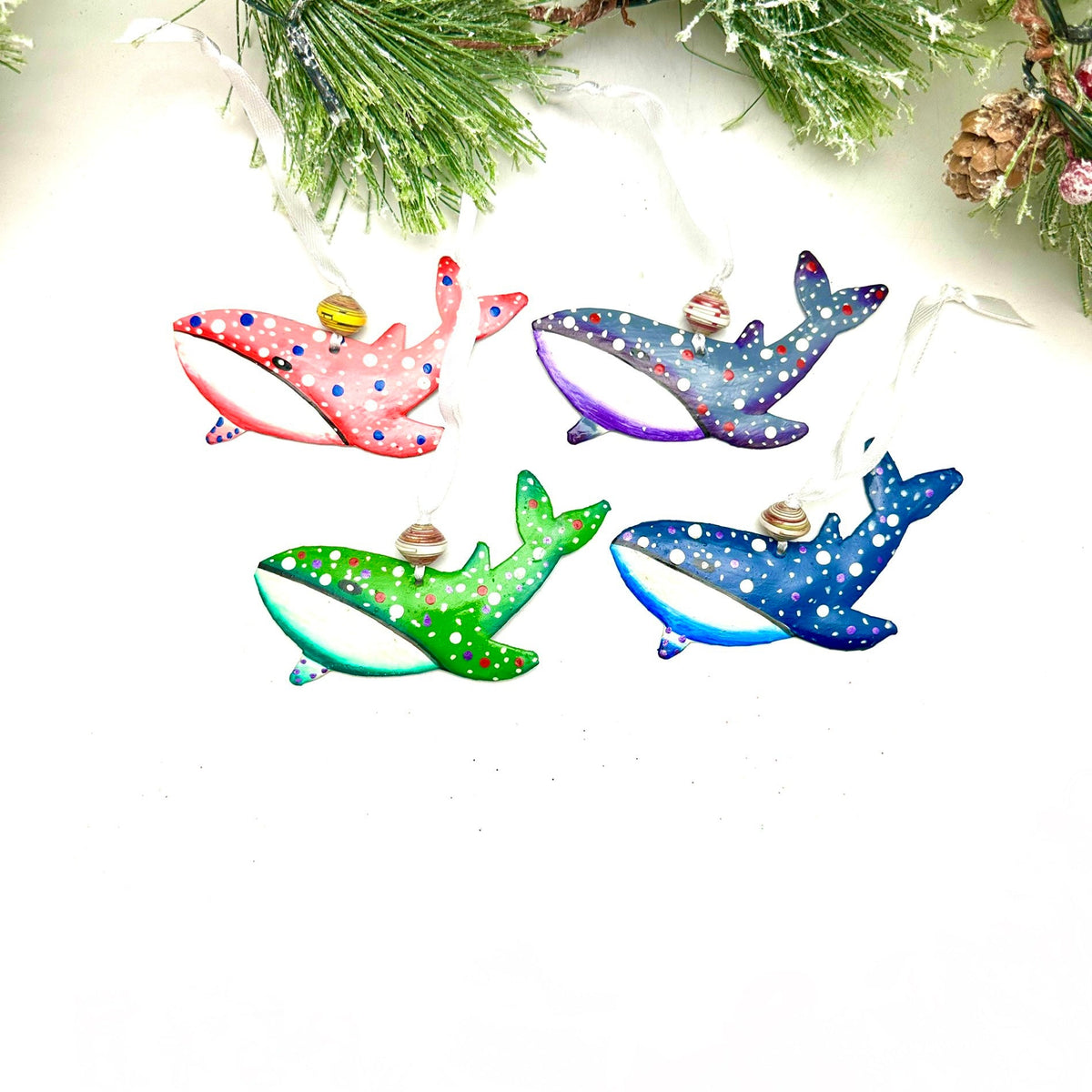 Whale Ornaments (Set of 4) or