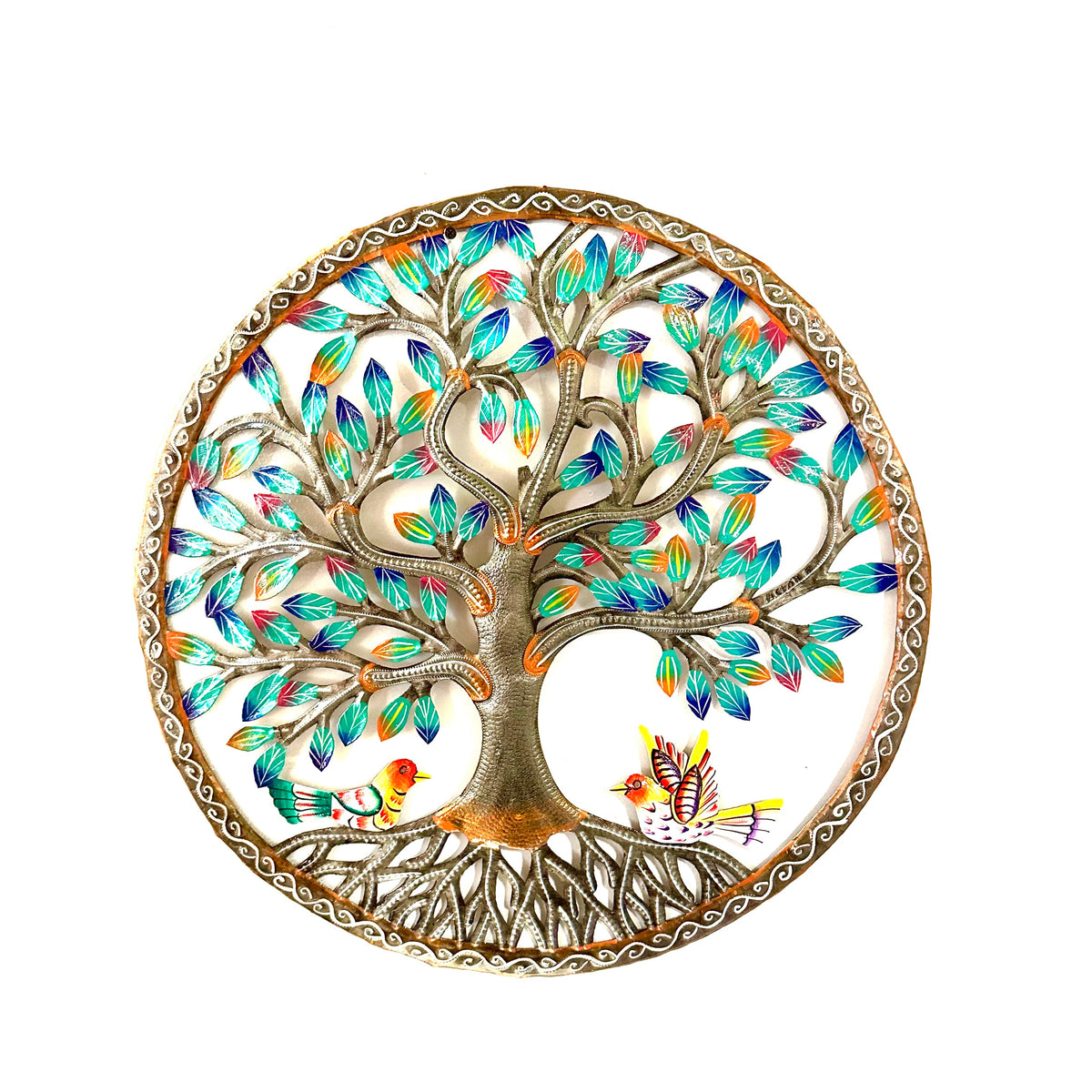 Large Round Tree- Two Birds