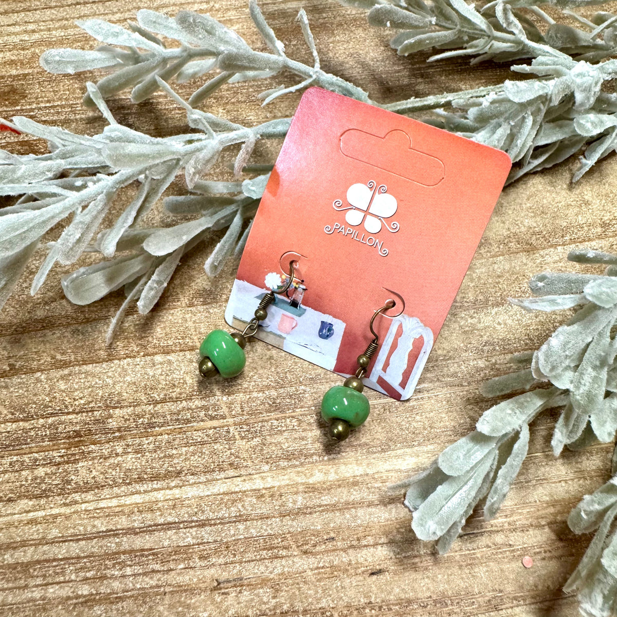 Simple Ceramic Earring- Mint