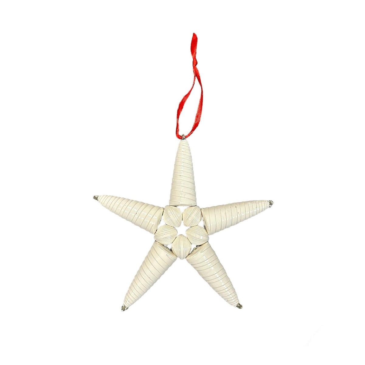 Jumbo Cereal Box Star Ornament- White