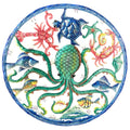 Jumbo Turquoise-Blue Octopus with Lobster and Crab