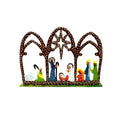 Brown Painted Standing Nativity
