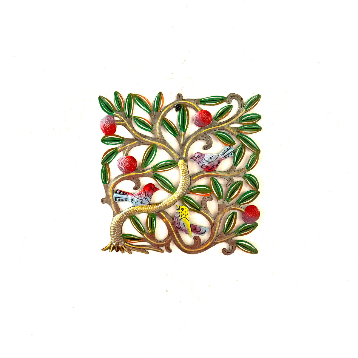 Small Square Birds with Red Fruit