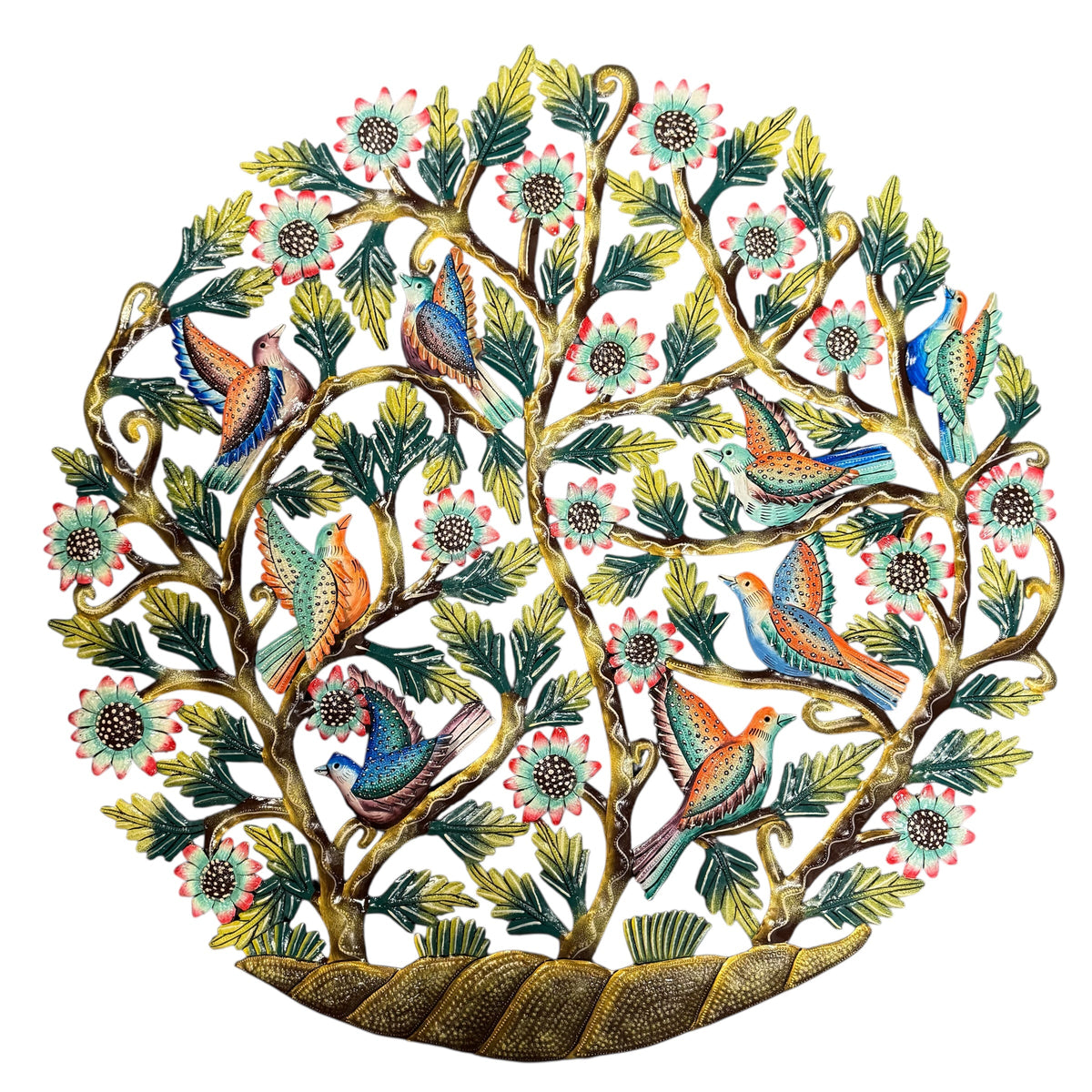 Jumbo 3-D Birds In Tree