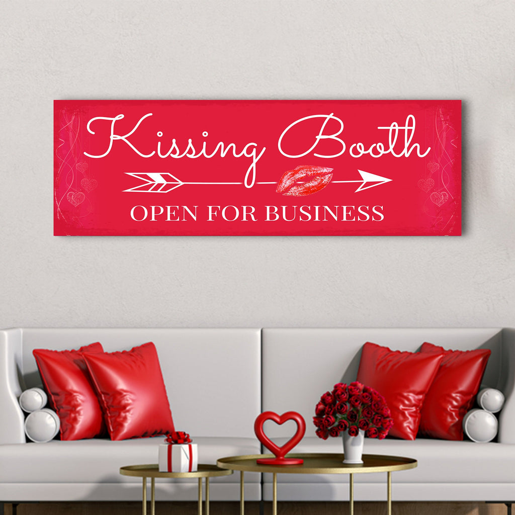 Kissing Booth "Open For Business" Sign