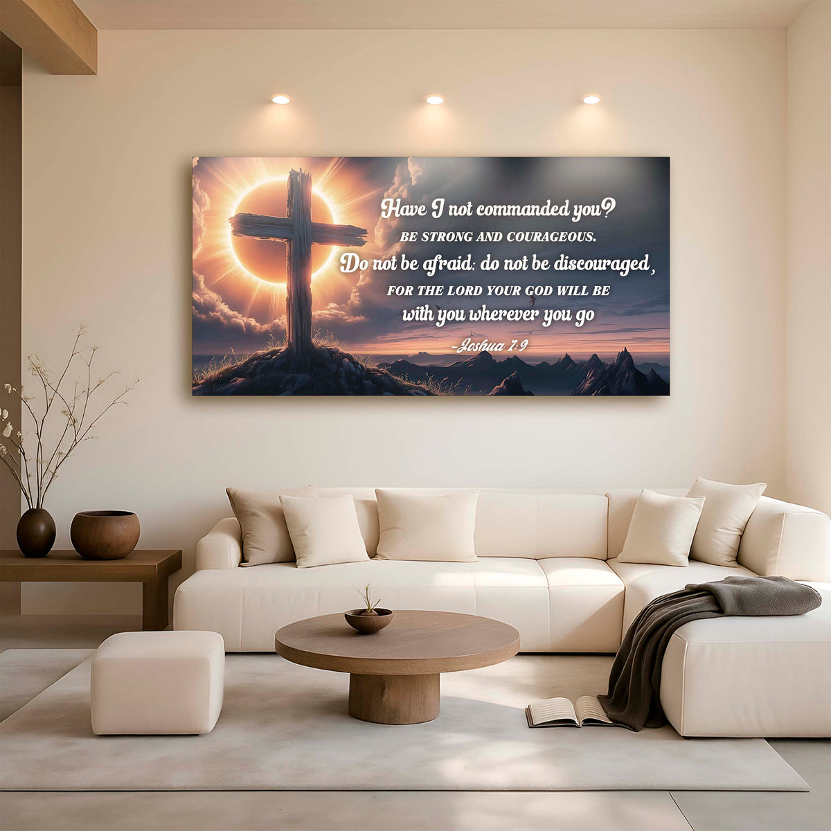 Joshua 1:9 - God Is With You Wherever You Go Faith Sign II