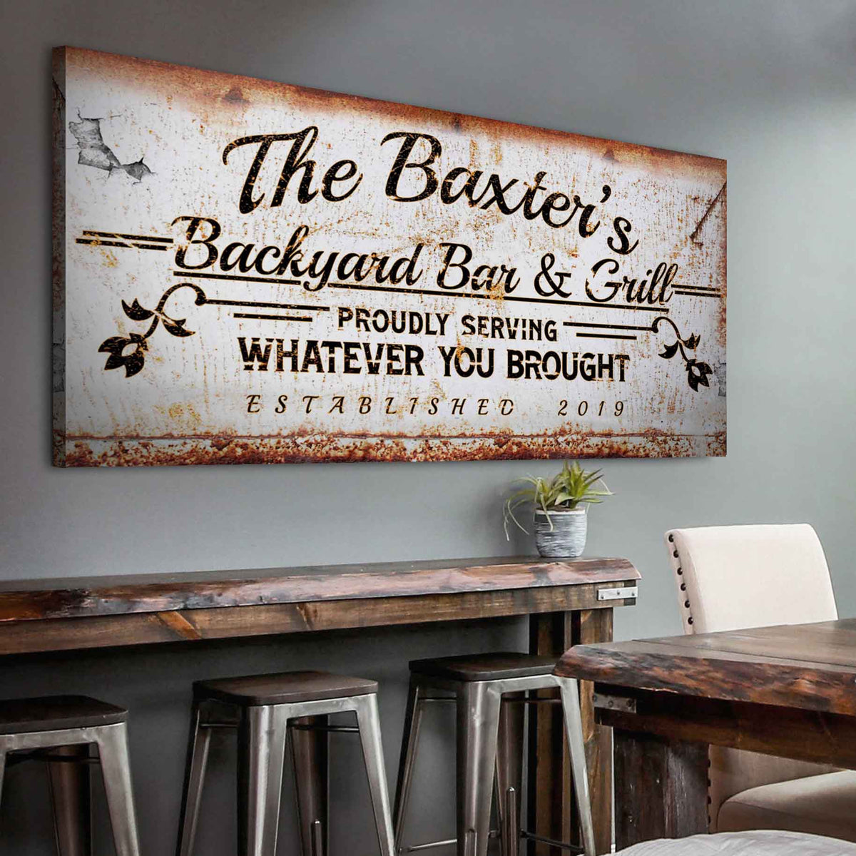 Backyard Bar & Grill Sign II