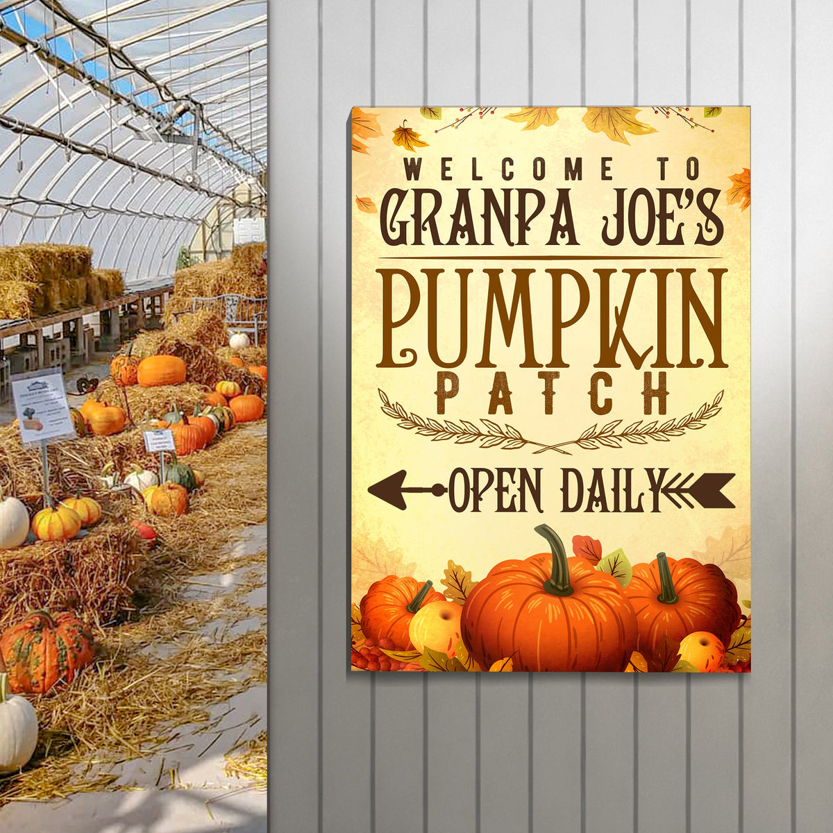 Pumpkin Patch Open Daily Sign
