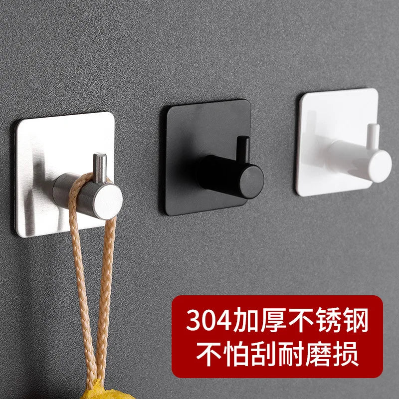 Strong Adhesive Wall Hook Sticker Hanging Coat Rack Clothes Hanger Shower Robe Hook Kitchen Bathroom Towel Hooks Holder