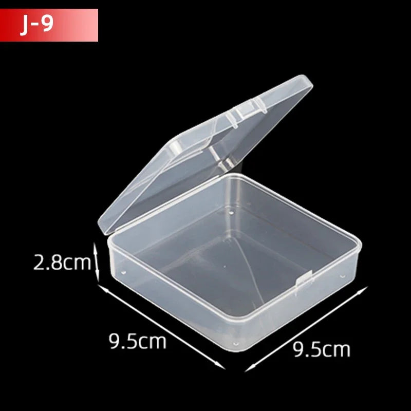 5Pcs/10Pcs PP Storage Box Mini Transparent Plastic Case Container Square Rectangle Packaging Box for Jewellry Beads Small Items