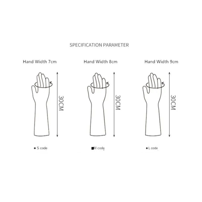 2723 Dish Washing Gloves Household Dishwashing Gloves Rubber Gloves For Kitchen Washing Clothes Cleaning Gloves For Clean Dishes