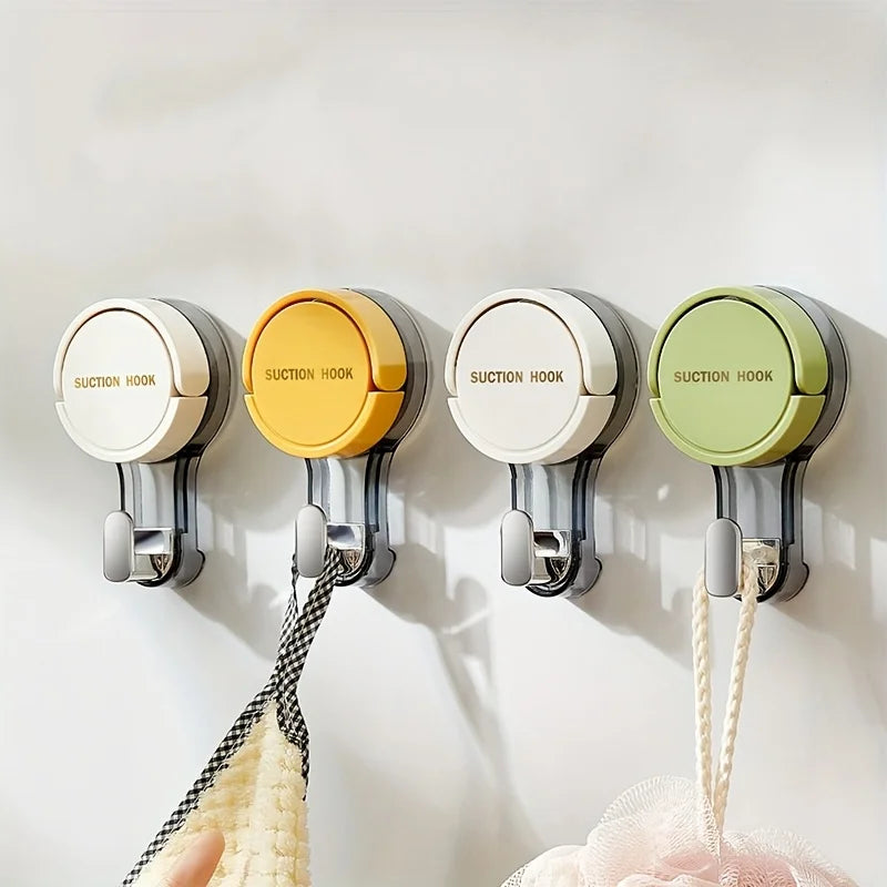 1/2pcs Contemporary Suction Cup Hooks Wall Mount No-Drill Vacuum Sealed Hooks for Towels Kitchen Bathroom and Home Organization