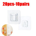 Double-Sided Self Adhesive Wall Hooks Strong Sticky Transparent Traceless Kitchen Bedroom Wall Hook Storage Holders Wholesale