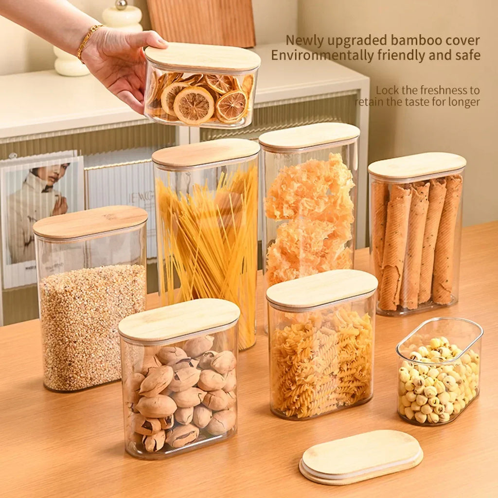 Storage Containers with Lids,Clear Food Jars Fits for Pantry,Coffee Bar,Airtight Canisters for Organizer Pasta,Sugar,Coffee Bean