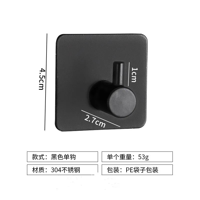 Strong Adhesive Wall Hook Sticker Hanging Coat Rack Clothes Hanger Shower Robe Hook Kitchen Bathroom Towel Hooks Holder