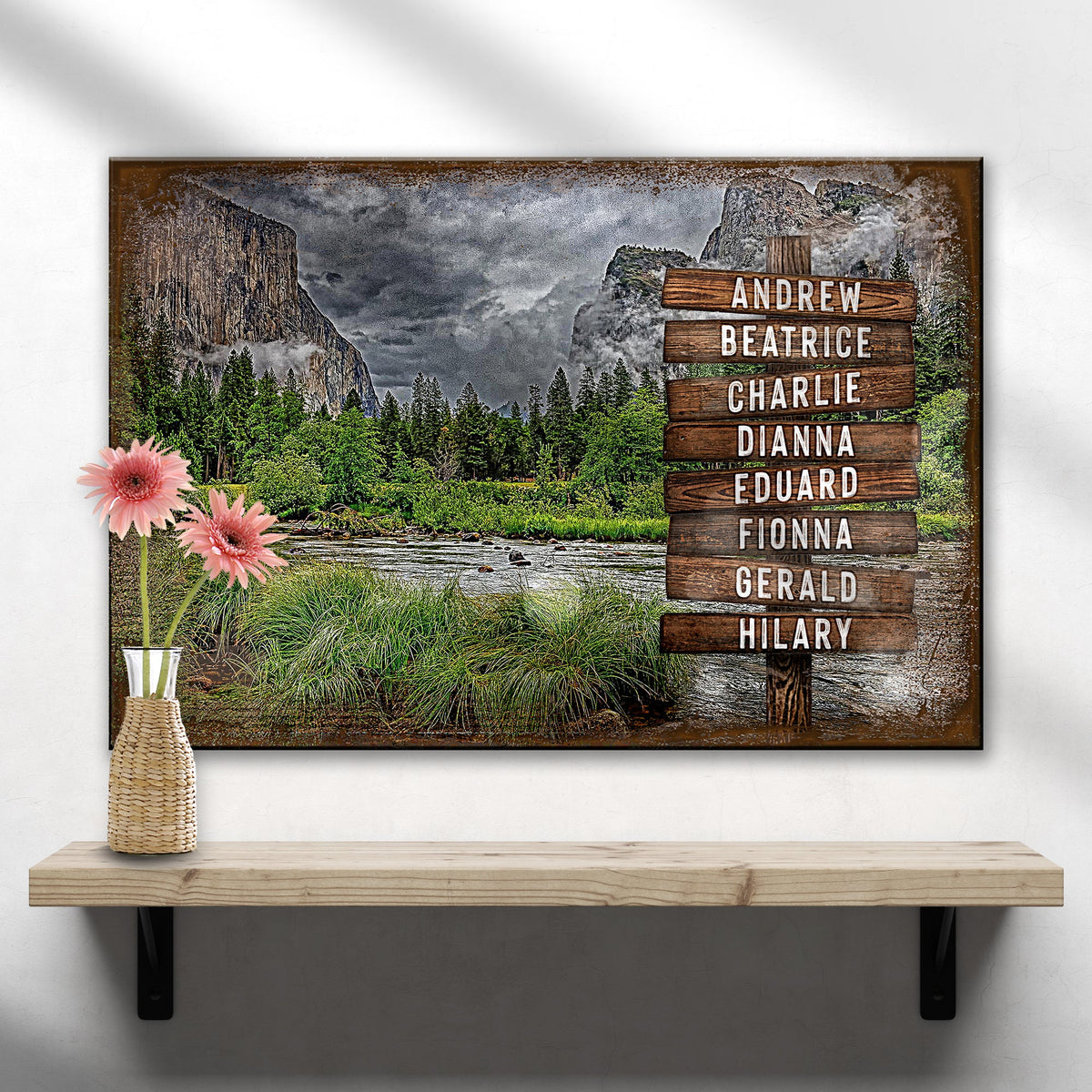 Lake Family Name Sign