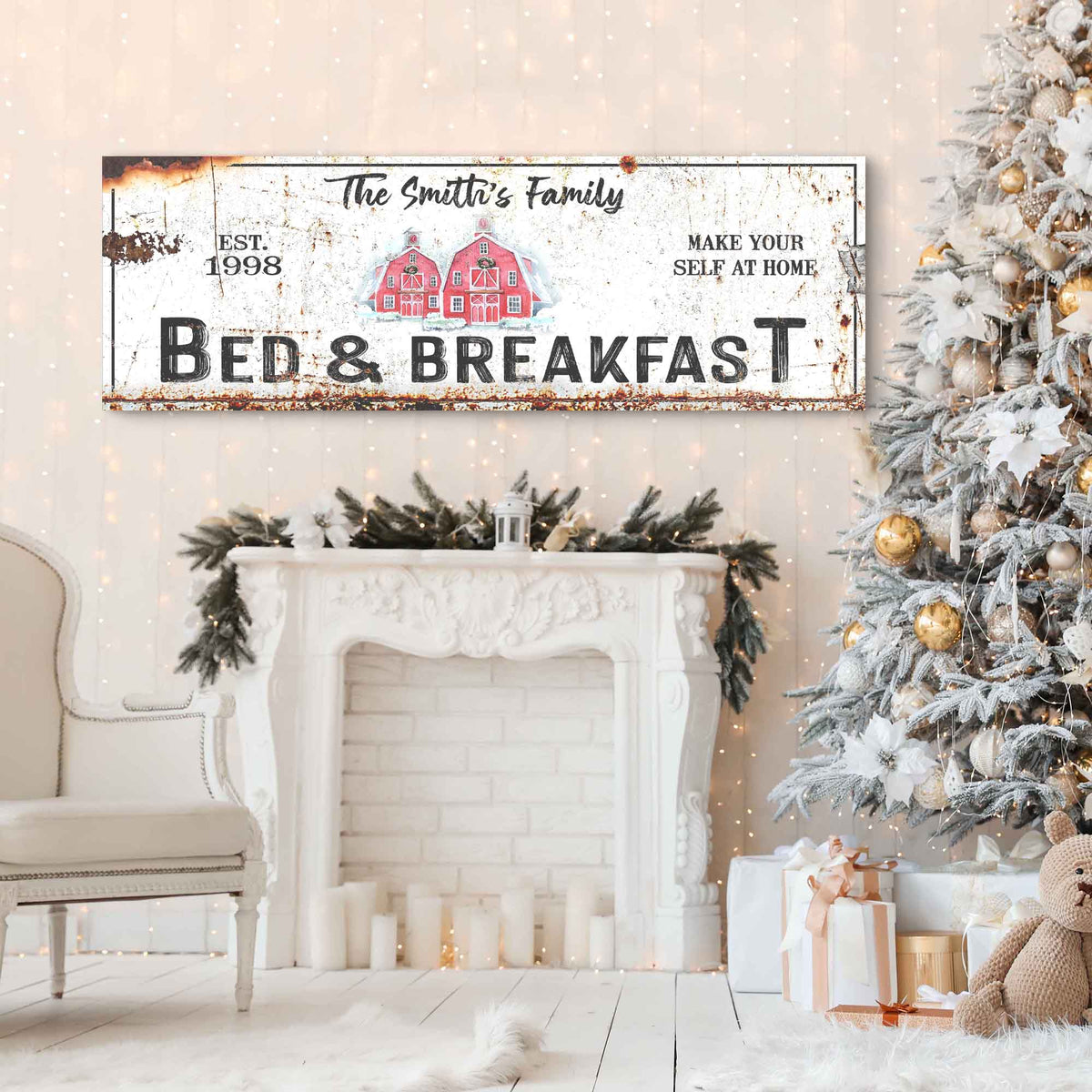 Christmas Bed & Breakfast Sign