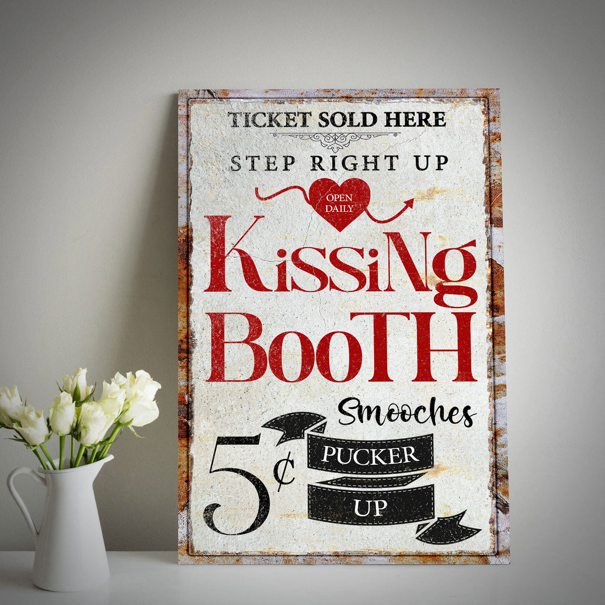 Valentines Day Kissing Booth Sign II