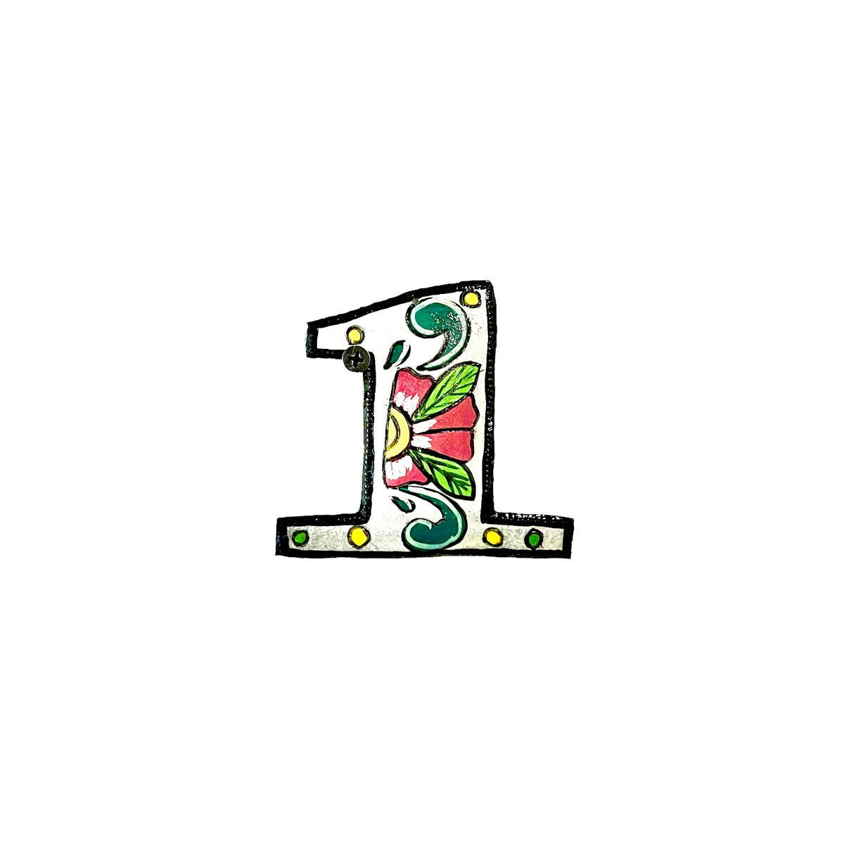 Painted Numbers - White