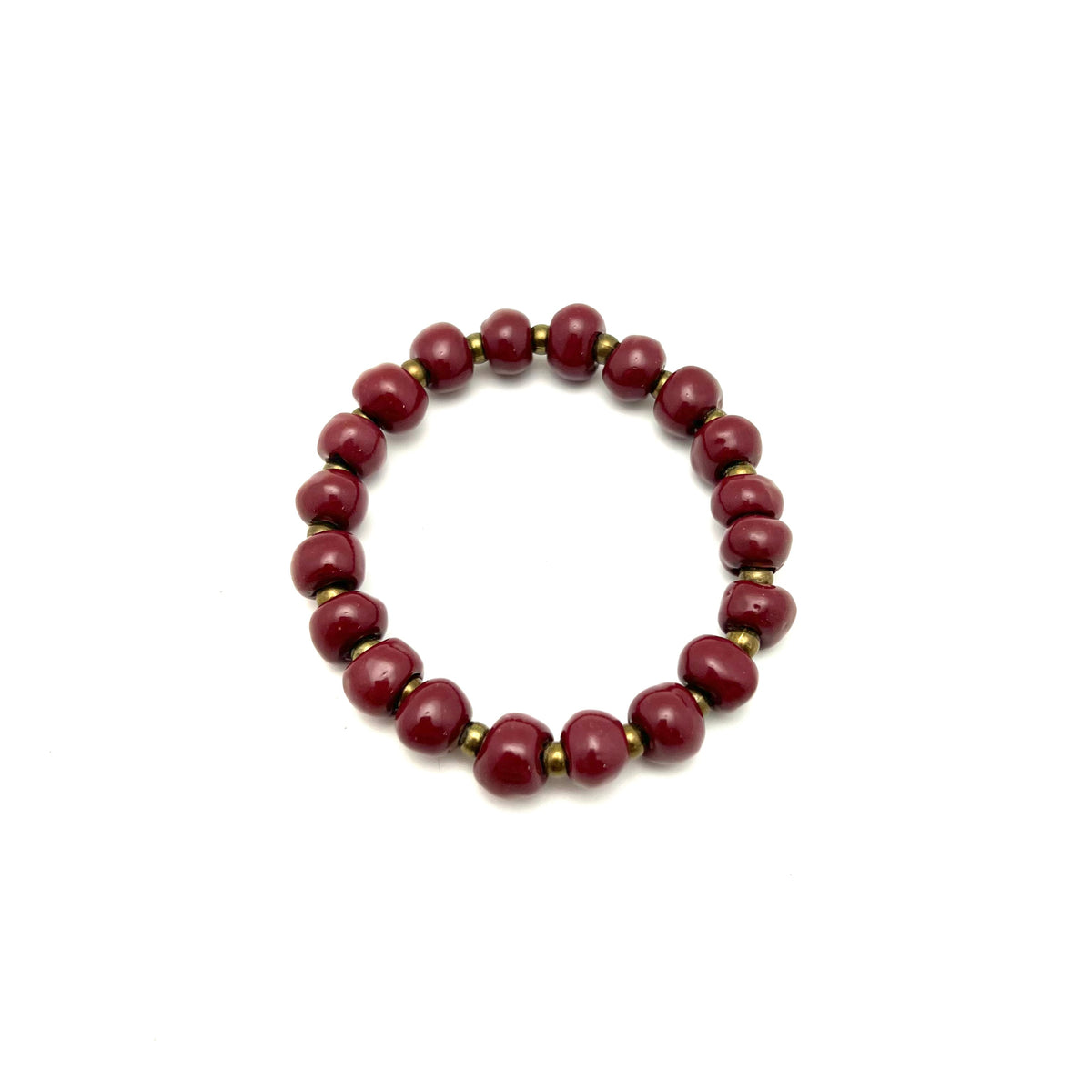Simple Ceramic Bracelet- Very Berry