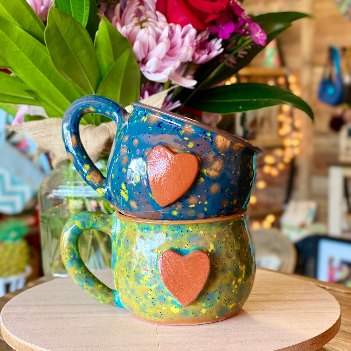 Calliope Heart Mug - Meadow Green