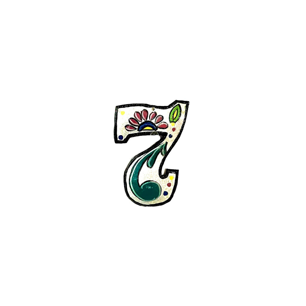 Painted Numbers - White