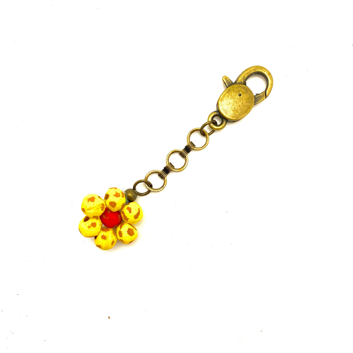 Ceramic Daisy Keychain