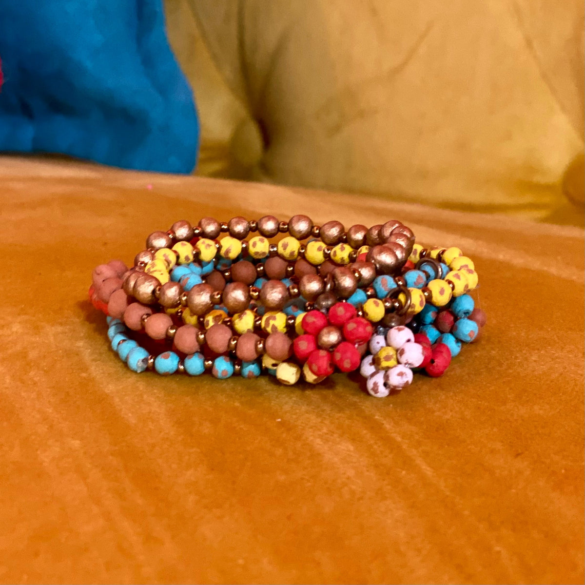 Ceramic Daisy Bracelet