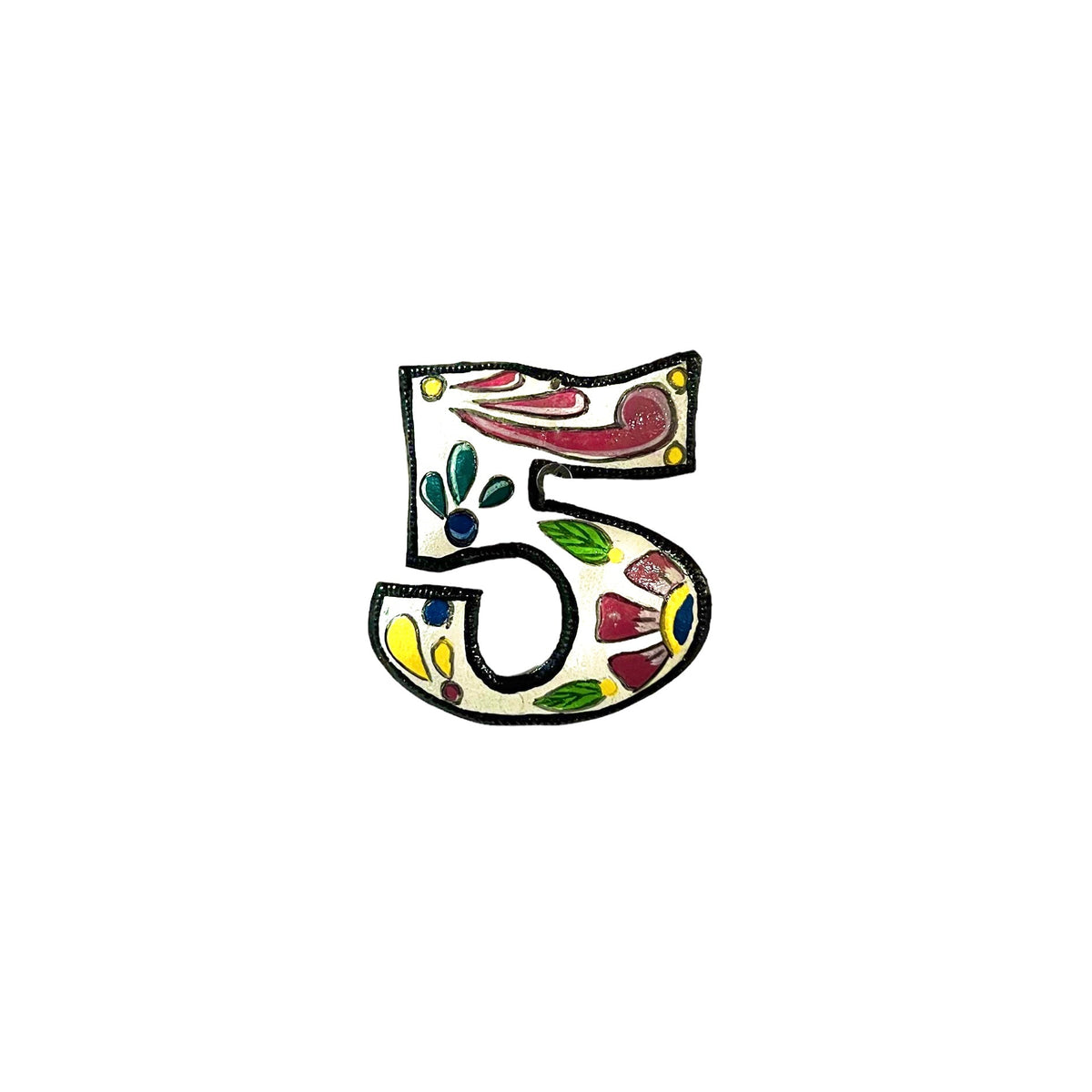 Painted Numbers - White