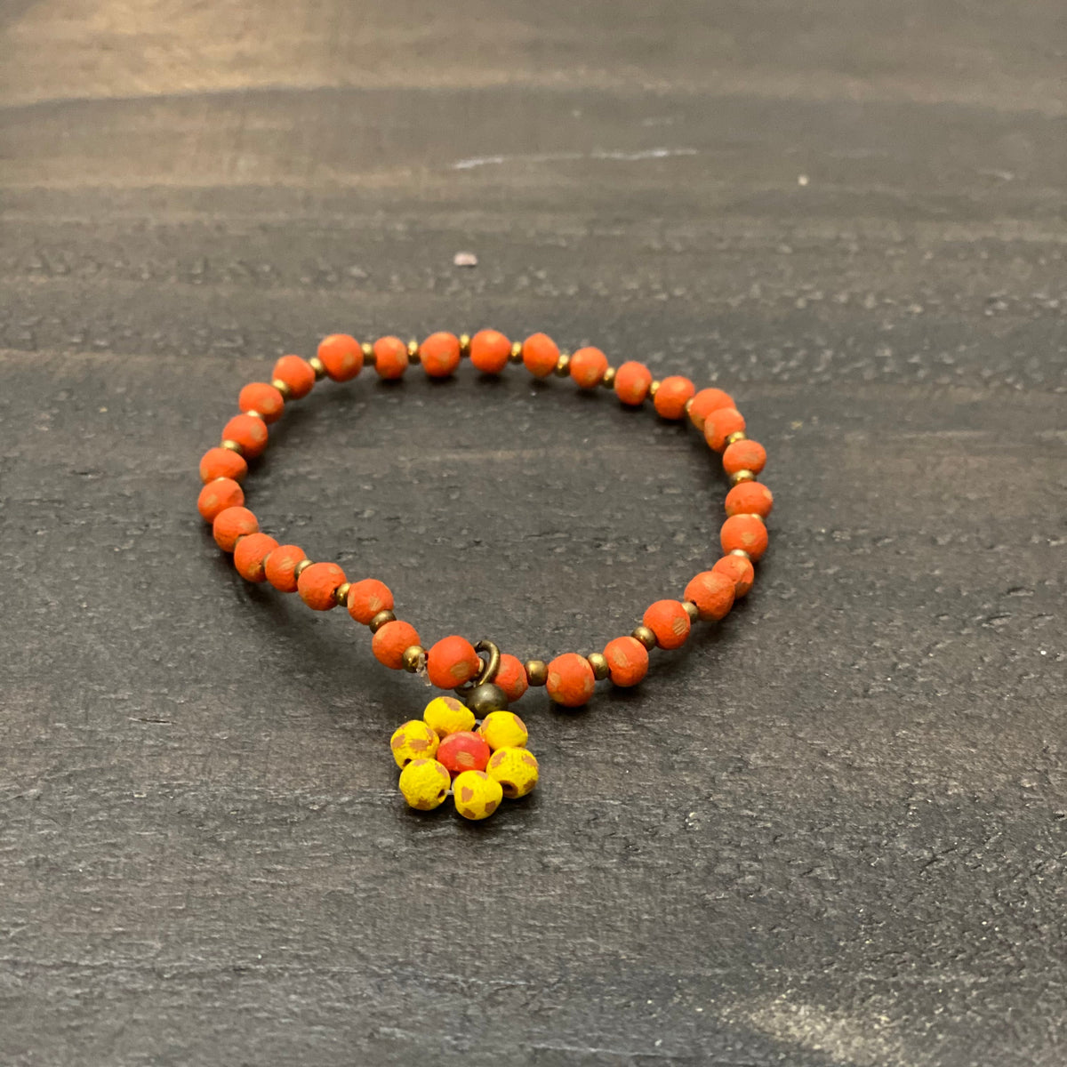 Ceramic Daisy Bracelet