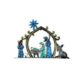 Simple Blue-Green Standing Nativity