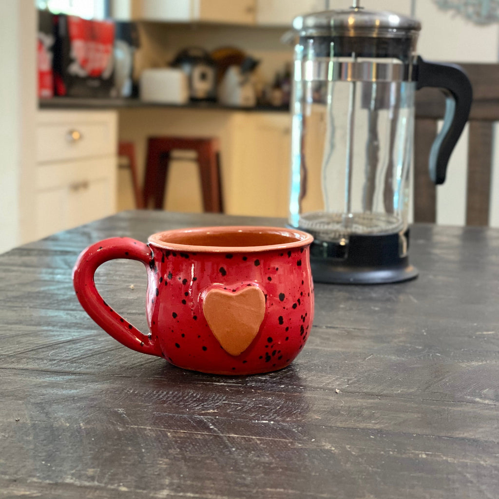 Calliope Heart Mug - Ladybug Red