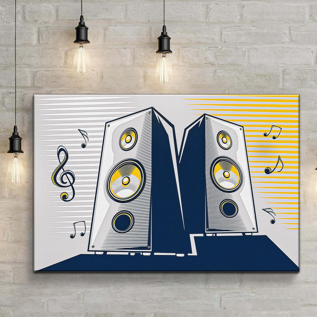 Music Equipment Speakers Pop Art Canvas Wall Art